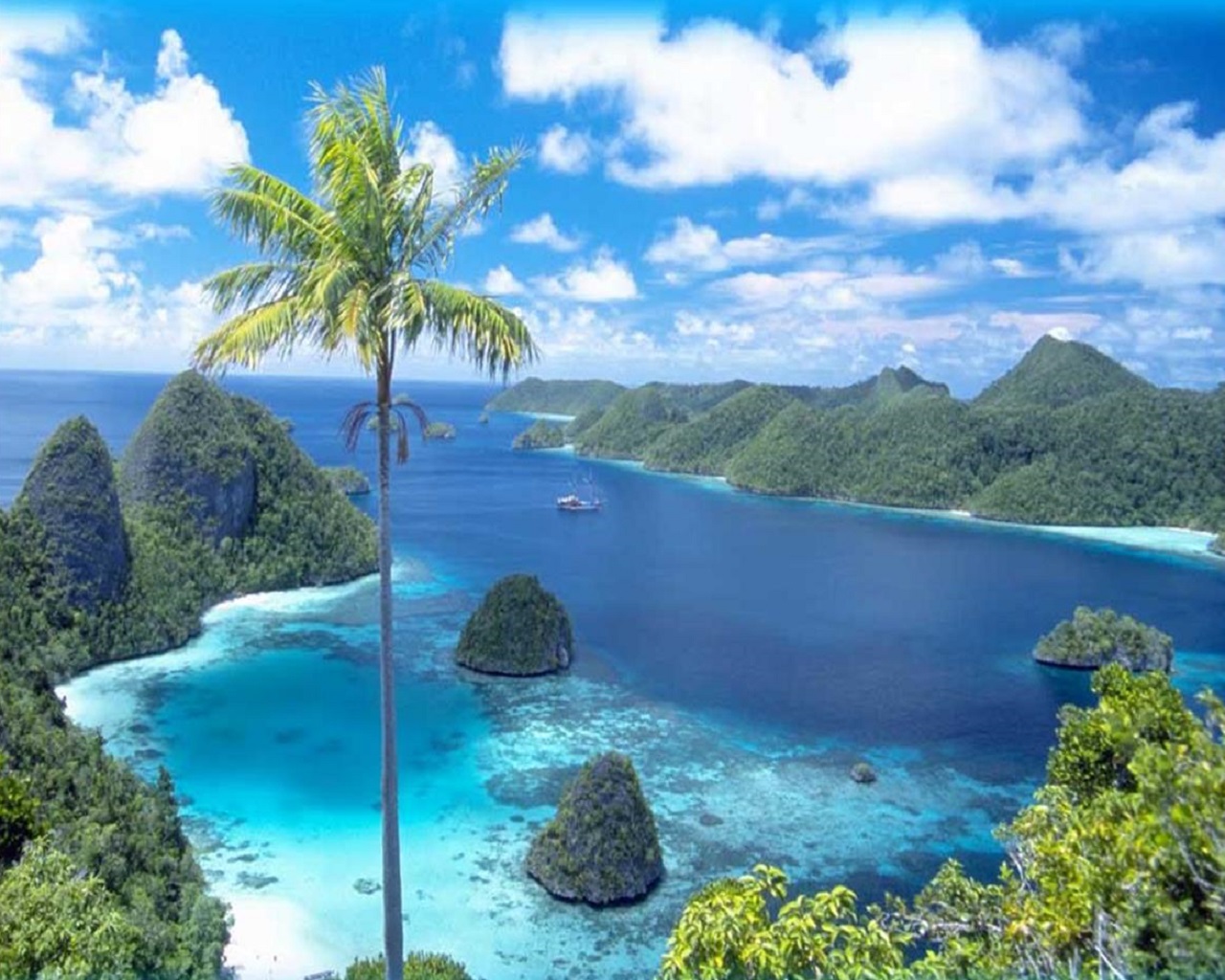 Kumpulan Foto  Pemandangan  Gunung  Dan  Sawah Dan  Laut  Ilha Papua Nova Guin  1280x1024 
