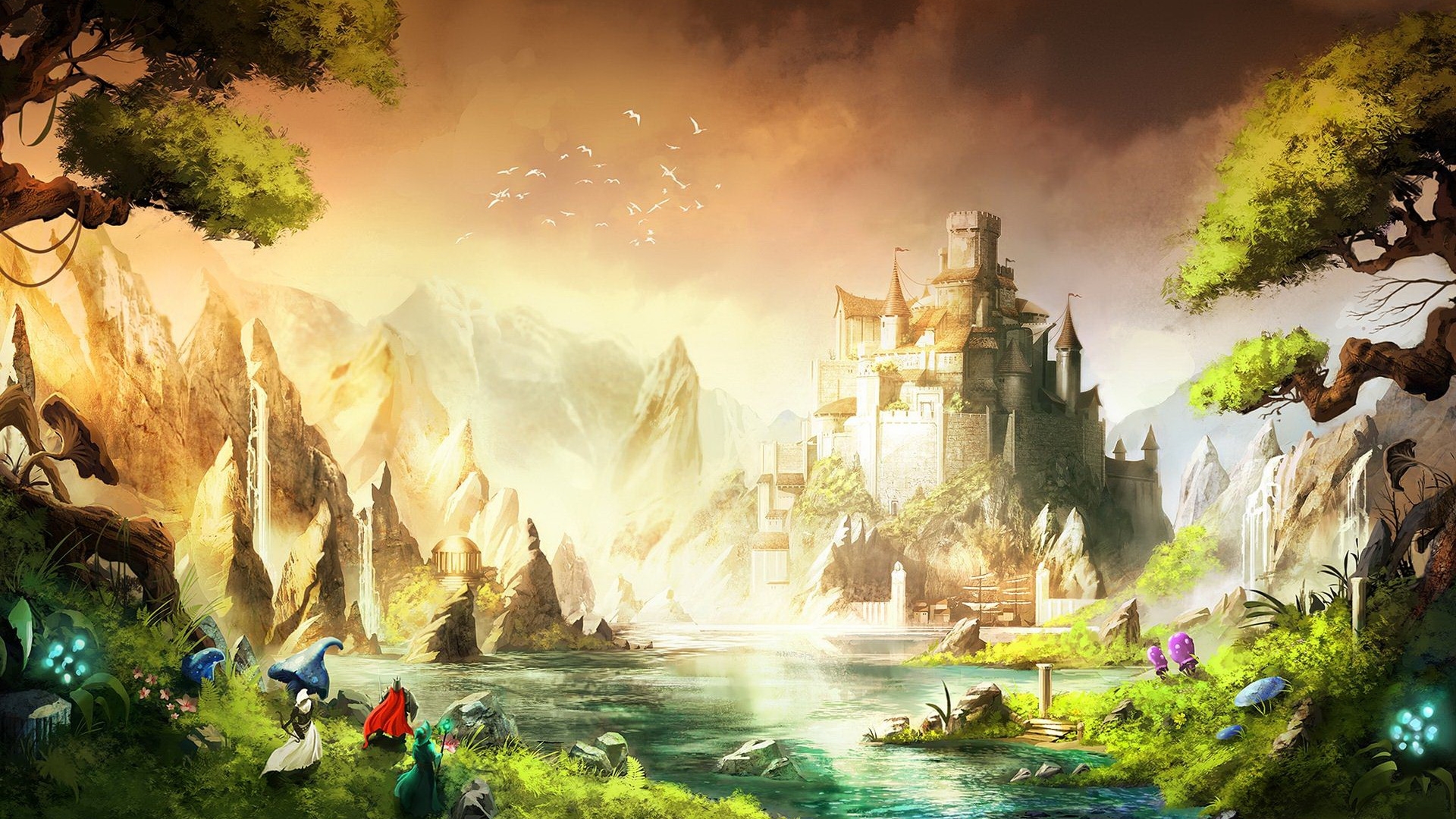 Wonderland House Fictional Country Wallpaper - Trine 2 Concept Art - HD Wallpaper 