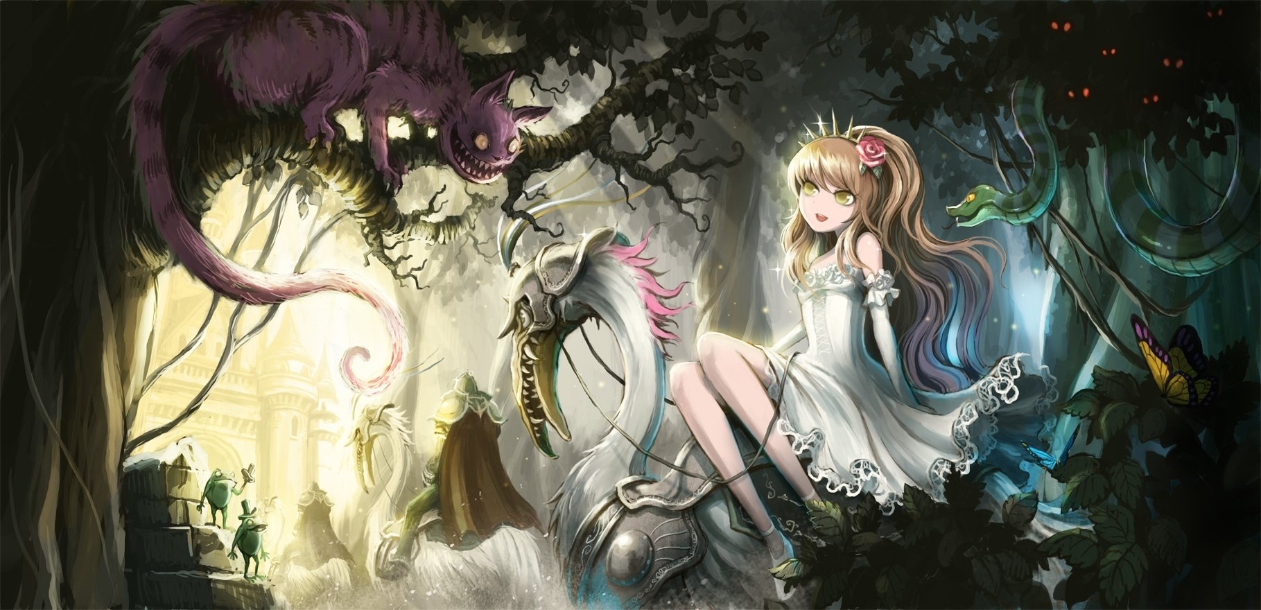 Alice In Wonderland Game Background - HD Wallpaper 