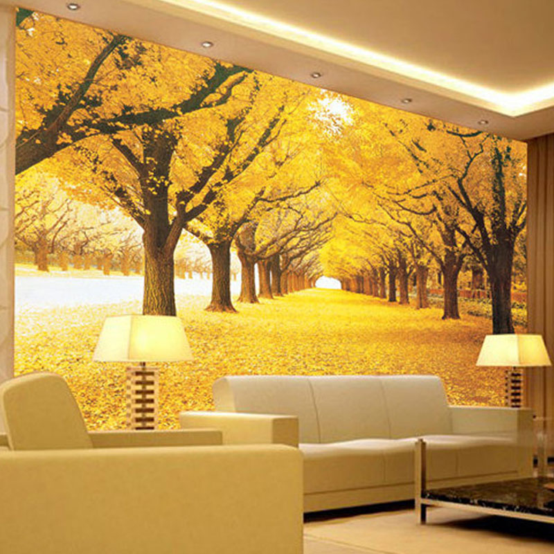 Scenery Wallpaper Designs For Living Room - HD Wallpaper 