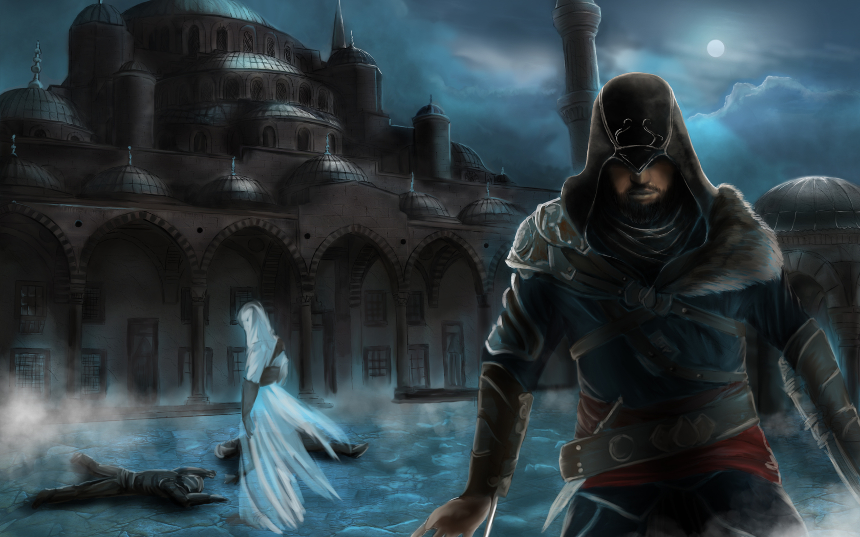 Altair Ezio - Assassin's Creed Revelations Ezio And Altair - HD Wallpaper 