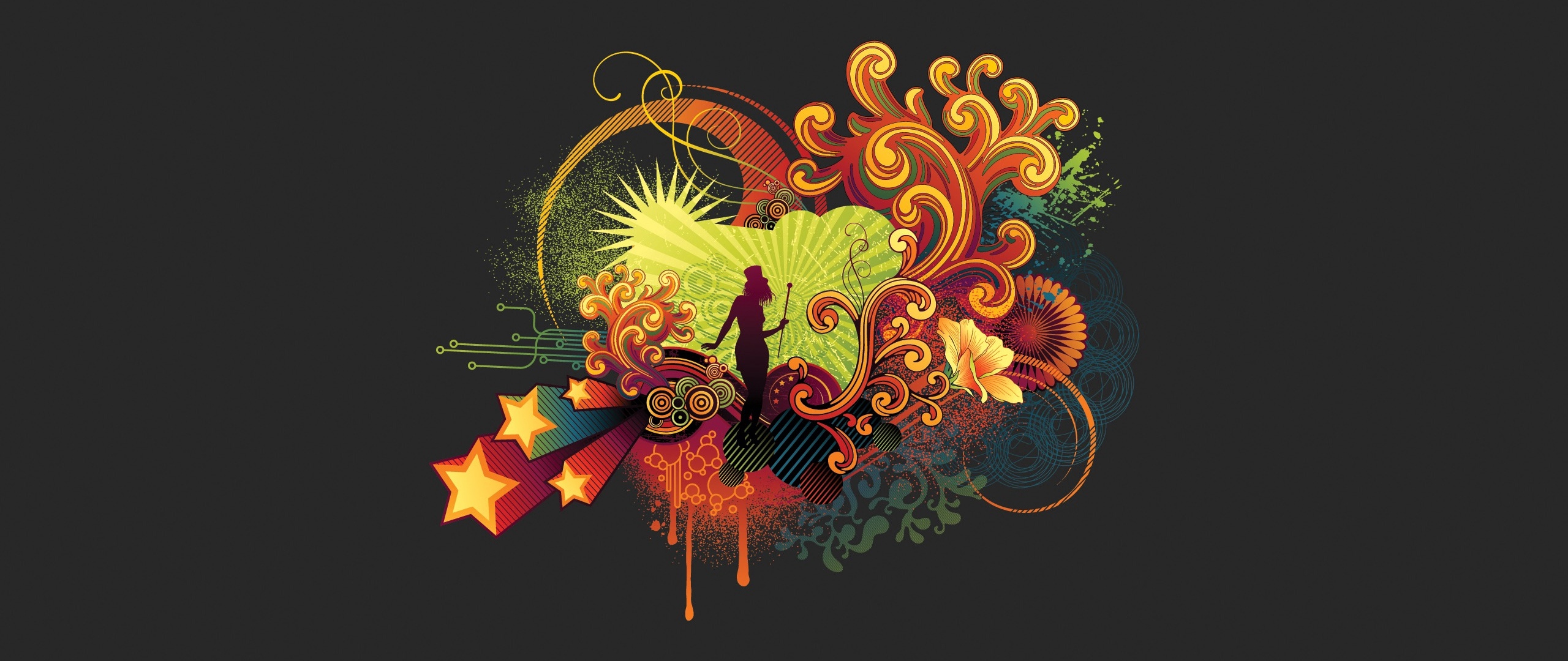 Wallpaper Girl, Imagination, Colorful, Background - Adobe Illustrator - HD Wallpaper 