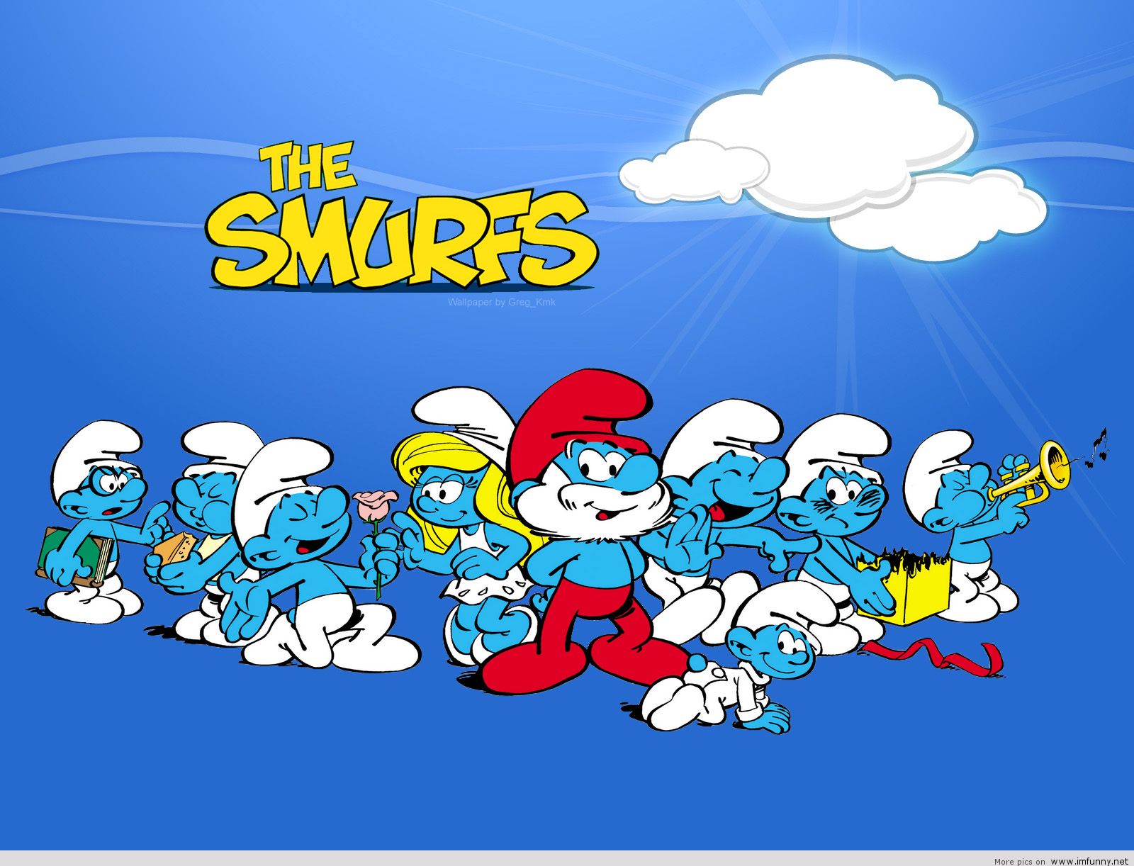 Funny Wallpaper With The Smurfs - Smurfs Desenho - HD Wallpaper 