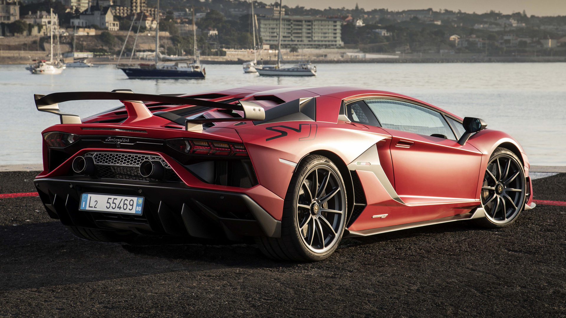 Lamborghini Aventador Svj In Red - HD Wallpaper 