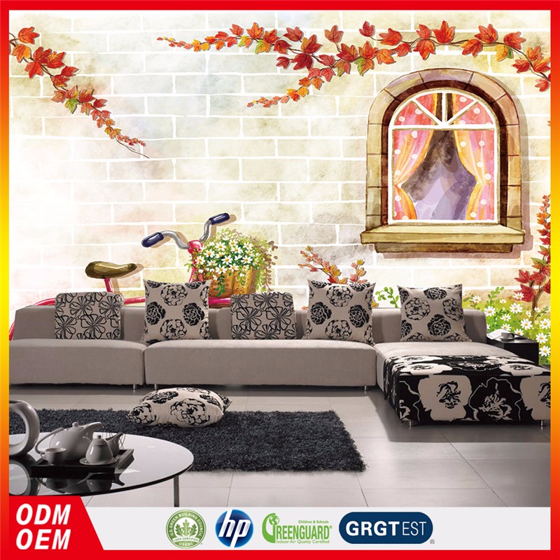 Foto Lukisan Wallpaper Mural Cantik Yang Cantik Pemandangan - 3d Waterfall Wall Stickers - HD Wallpaper 
