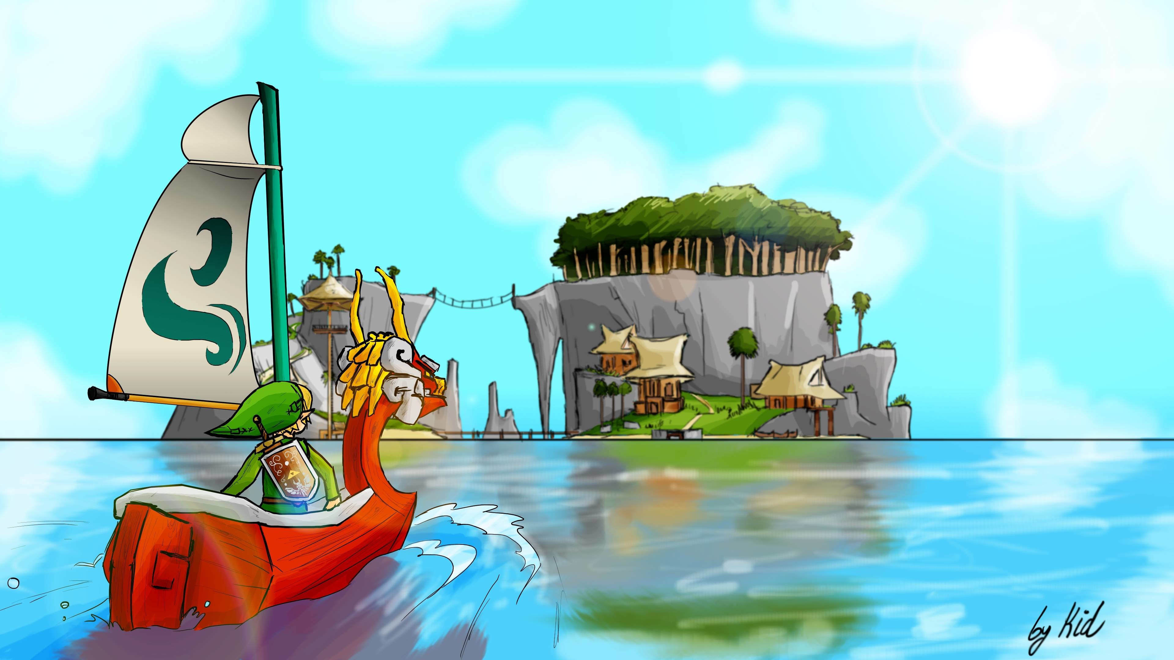 Wallpapers For > Zelda Wind Waker Wallpaper 
 Data-src - Wind Waker Wallpaper Hd - HD Wallpaper 