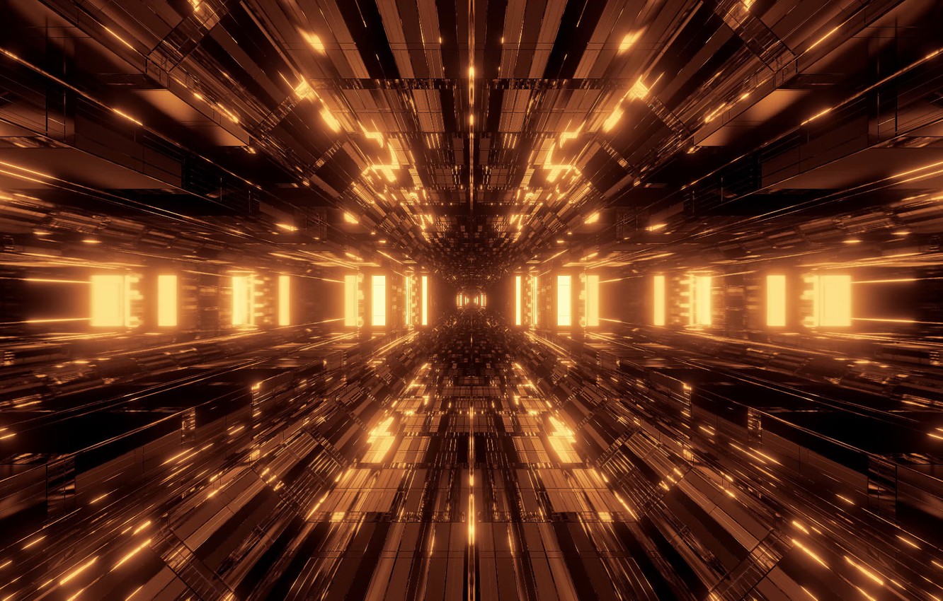 Photo Wallpaper Lights, Future, Interior, The Room, - Ripple - HD Wallpaper 