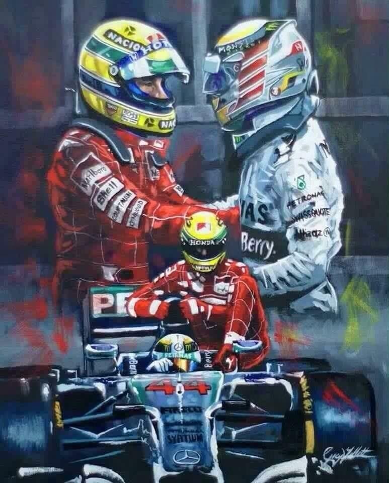 Lewis Hamilton And Ayrton Senna - HD Wallpaper 