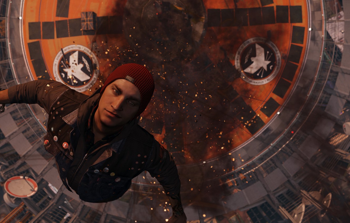 Photo Wallpaper Smoke, Hat, The Rise, Delsin Rowe, - Infamous Second Son Арты Дым - HD Wallpaper 