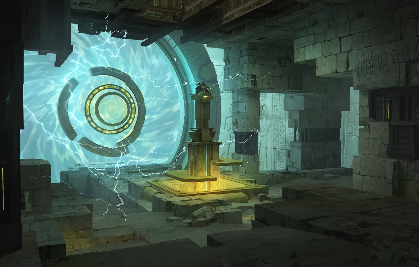 Photo Wallpaper The Portal, The Room, Plasma, Underground - Sci Fi Portal Art - HD Wallpaper 