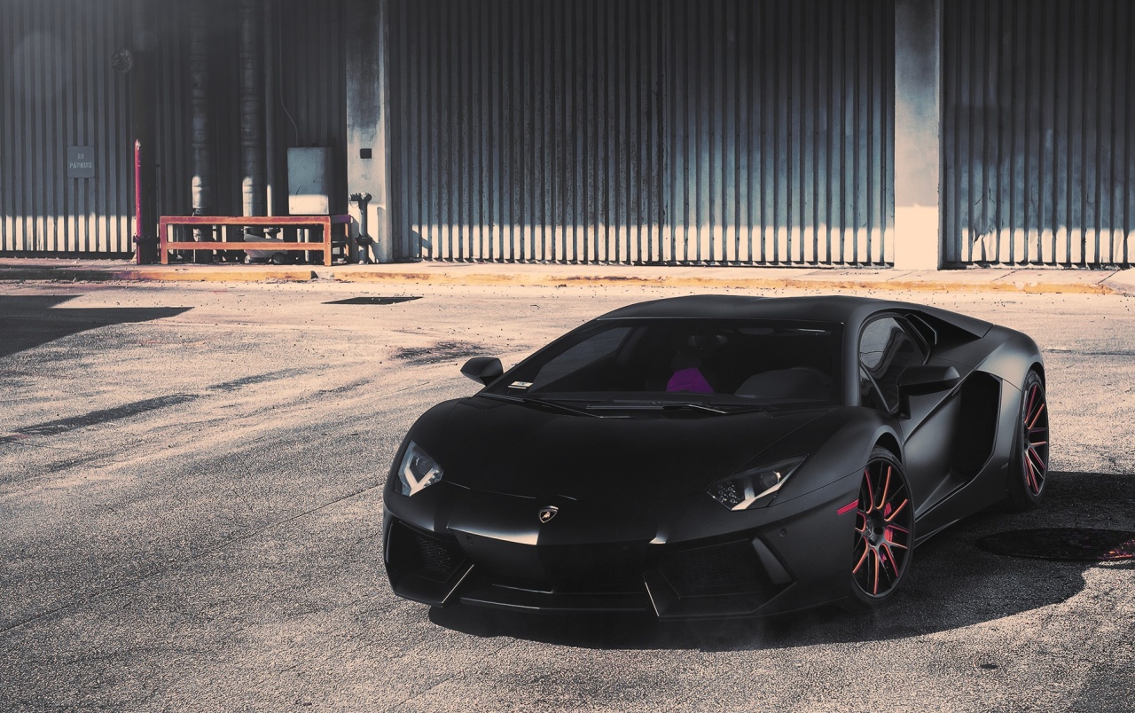 Black Matte Lamborghini Aventador Wallpapers - Lamborghini Aventador Matte Black Wallpaper Hd - HD Wallpaper 