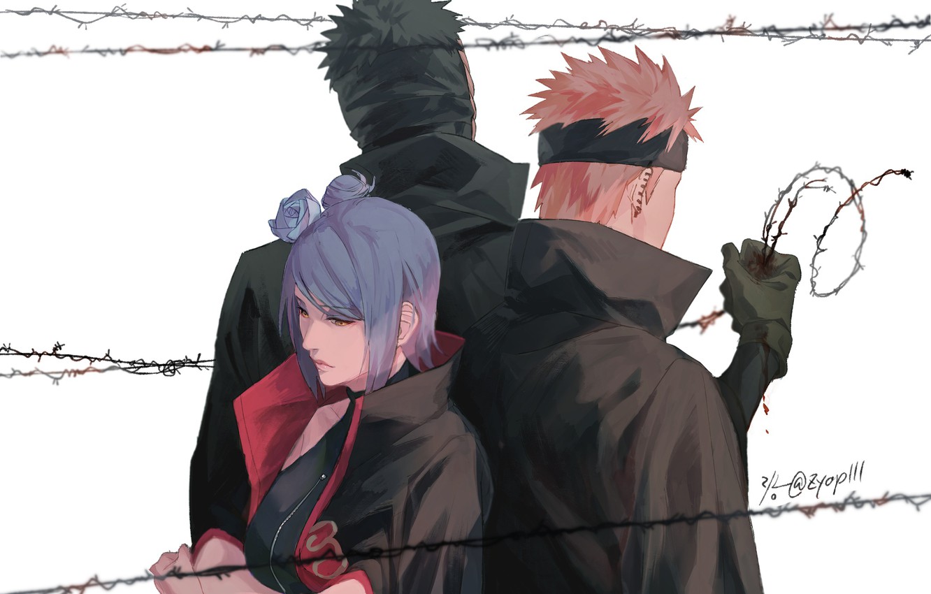 Photo Wallpaper Konan, Naruto, Tobi, Punishment, Naruto - Konan Naruto - HD Wallpaper 