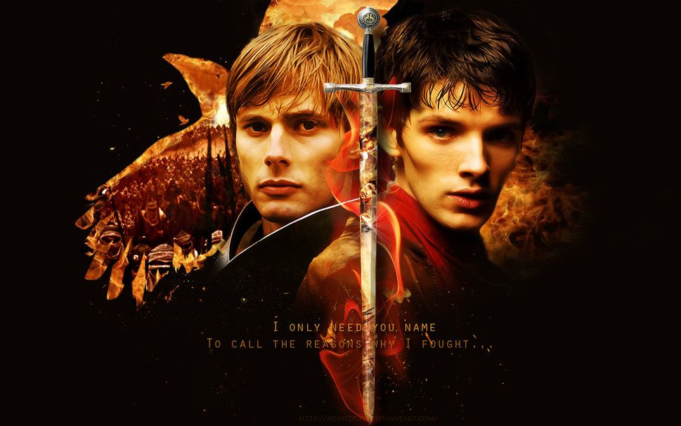 Merlin And Arthur - HD Wallpaper 