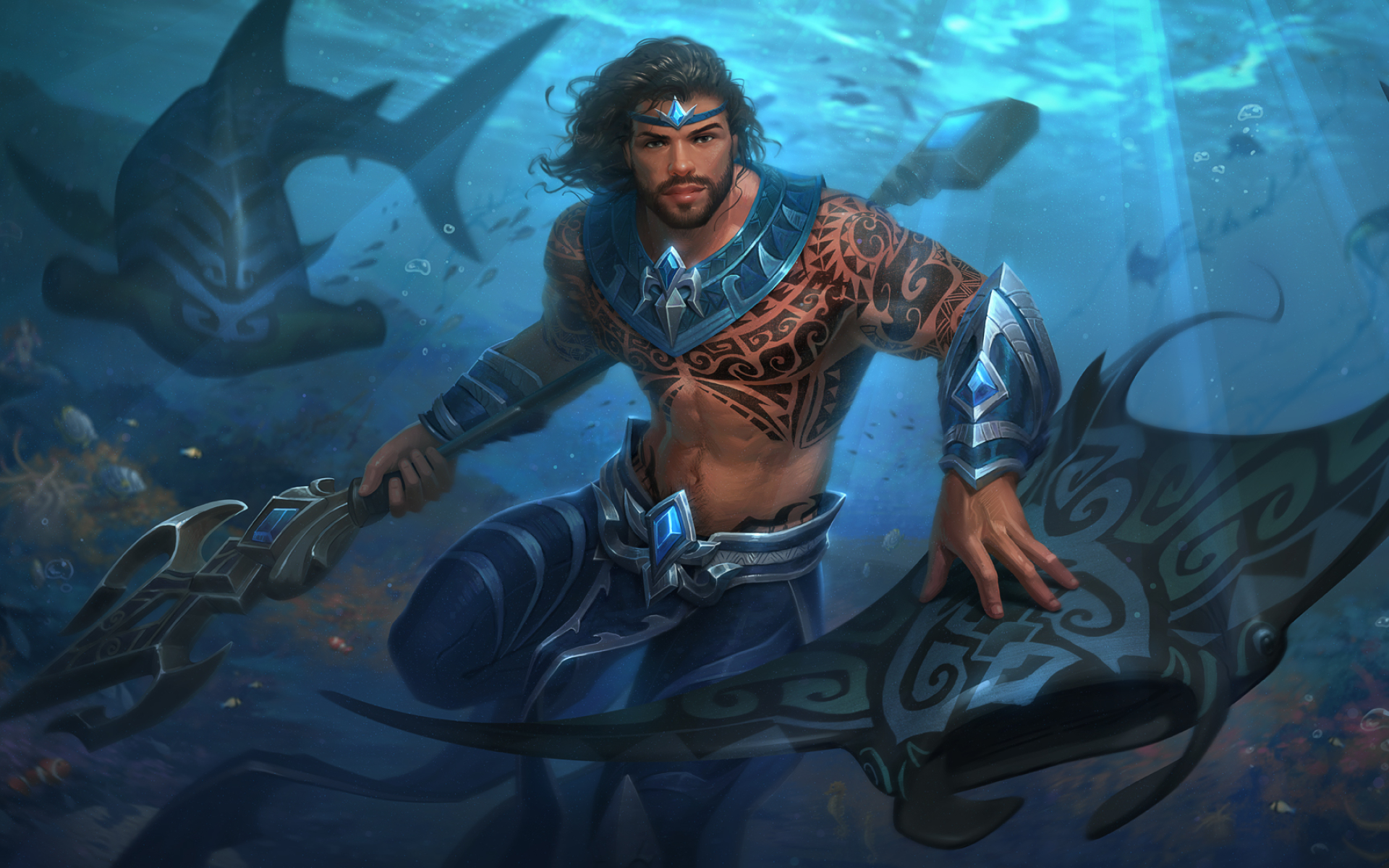 Riptide Poseidon Smite - HD Wallpaper 