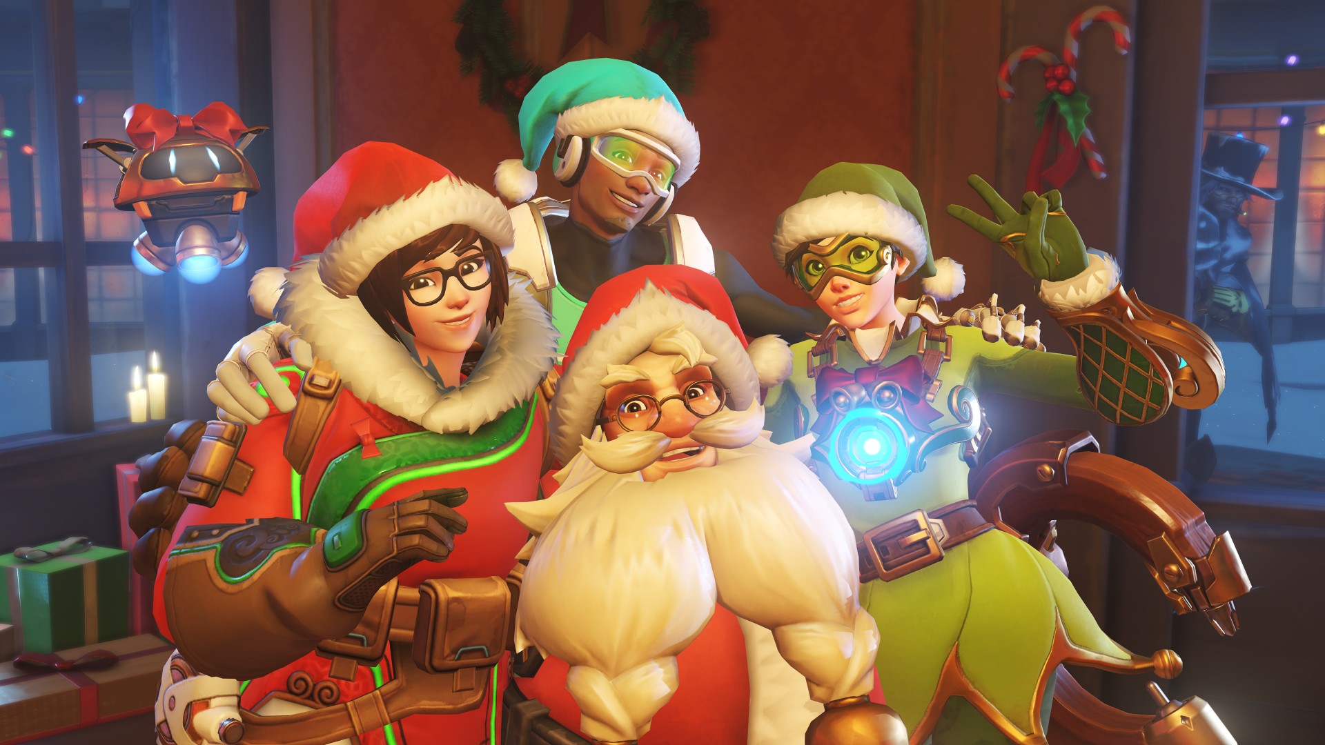 Winter Wonderland Wallpaper - Overwatch Mei Christmas Skin - HD Wallpaper 