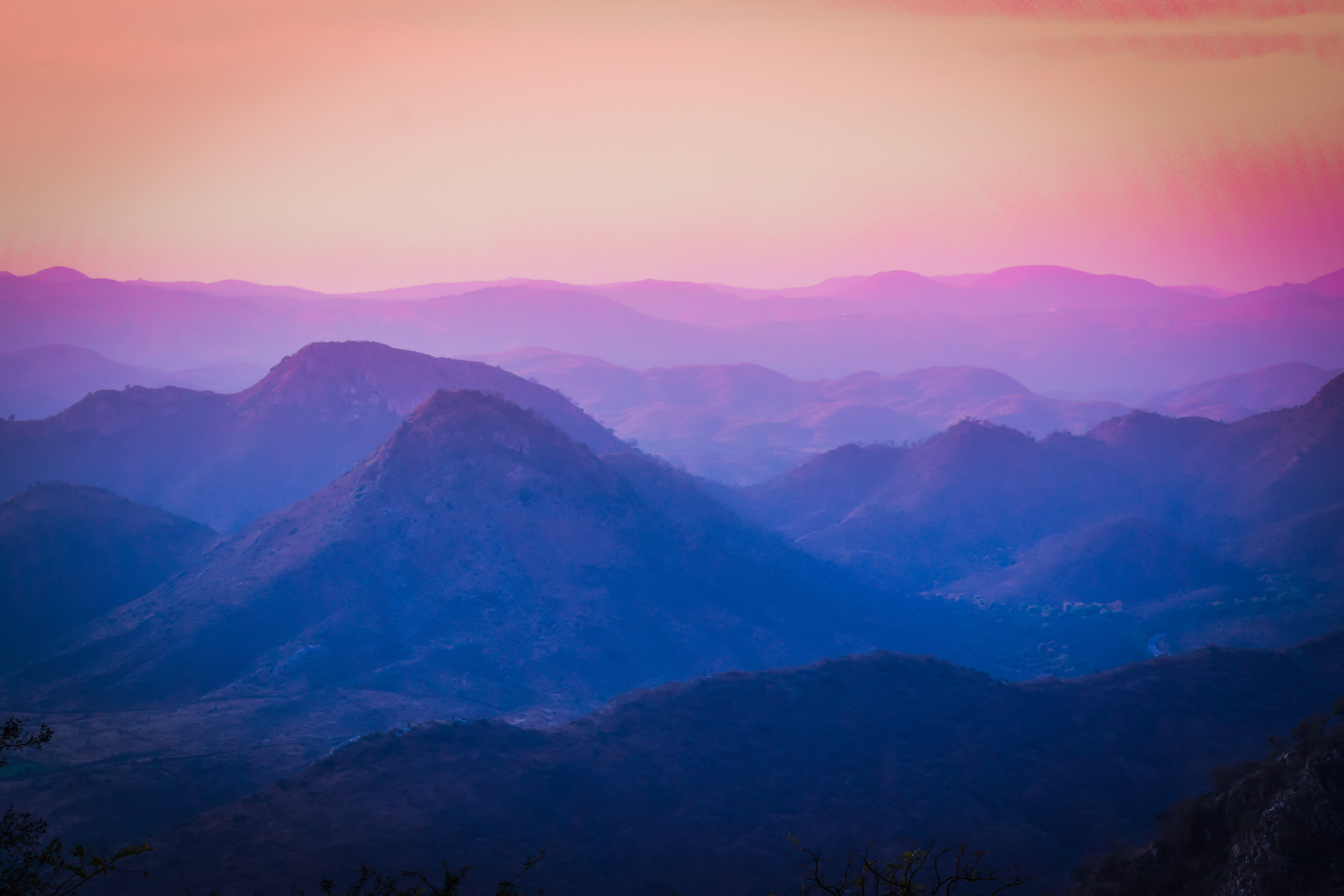 Purple Mountains In Distance - HD Wallpaper 