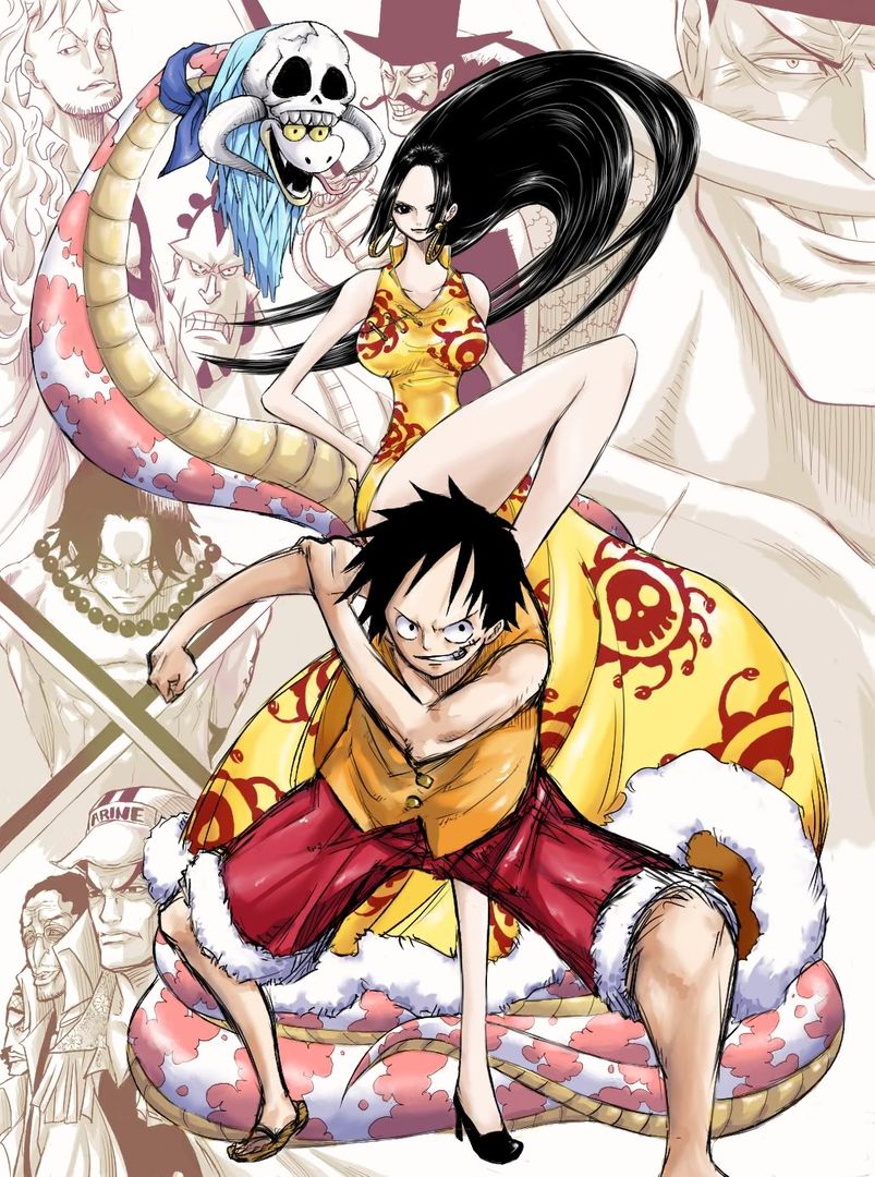 One Piece Boa Hancock Wallpaper Photo - One Piece Boa Hancock X Luffy - HD Wallpaper 