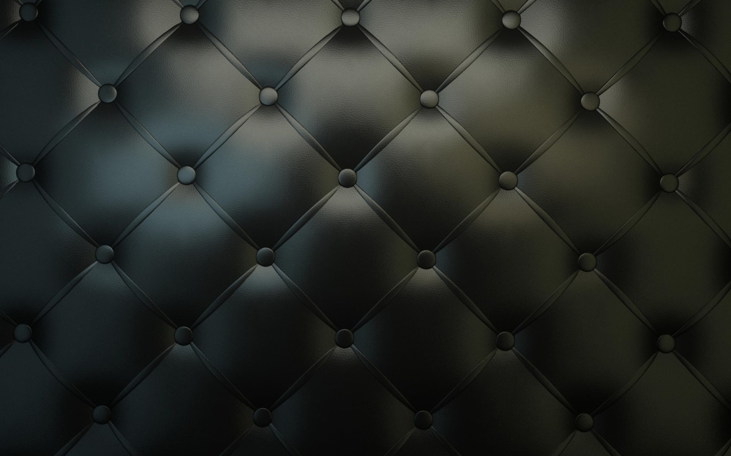 Black Tufted Leather Background - HD Wallpaper 