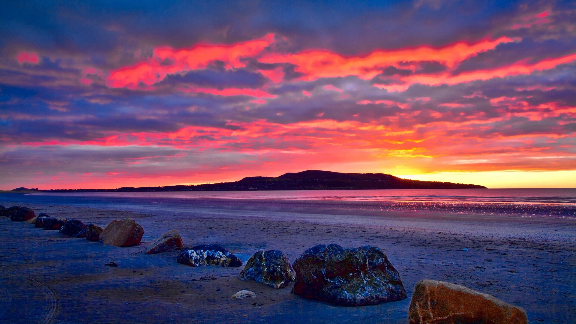 Wallpaper Iceland, Beach, Rocks, Bay, Dawn - Iceland Background - HD Wallpaper 