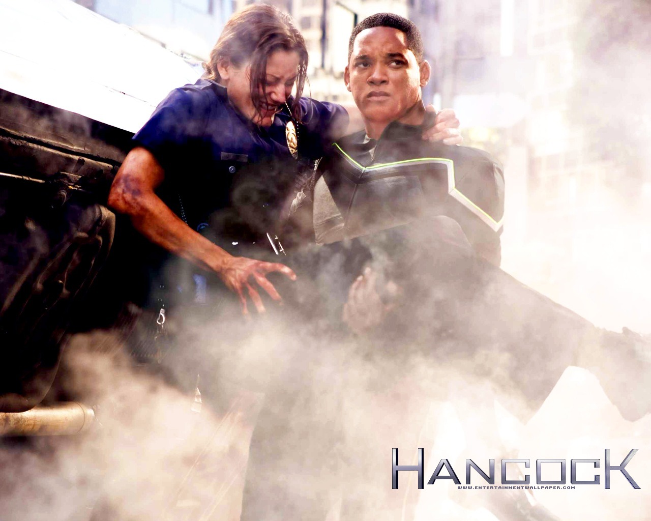 Hancock - Hancock Movie Female Cop - HD Wallpaper 