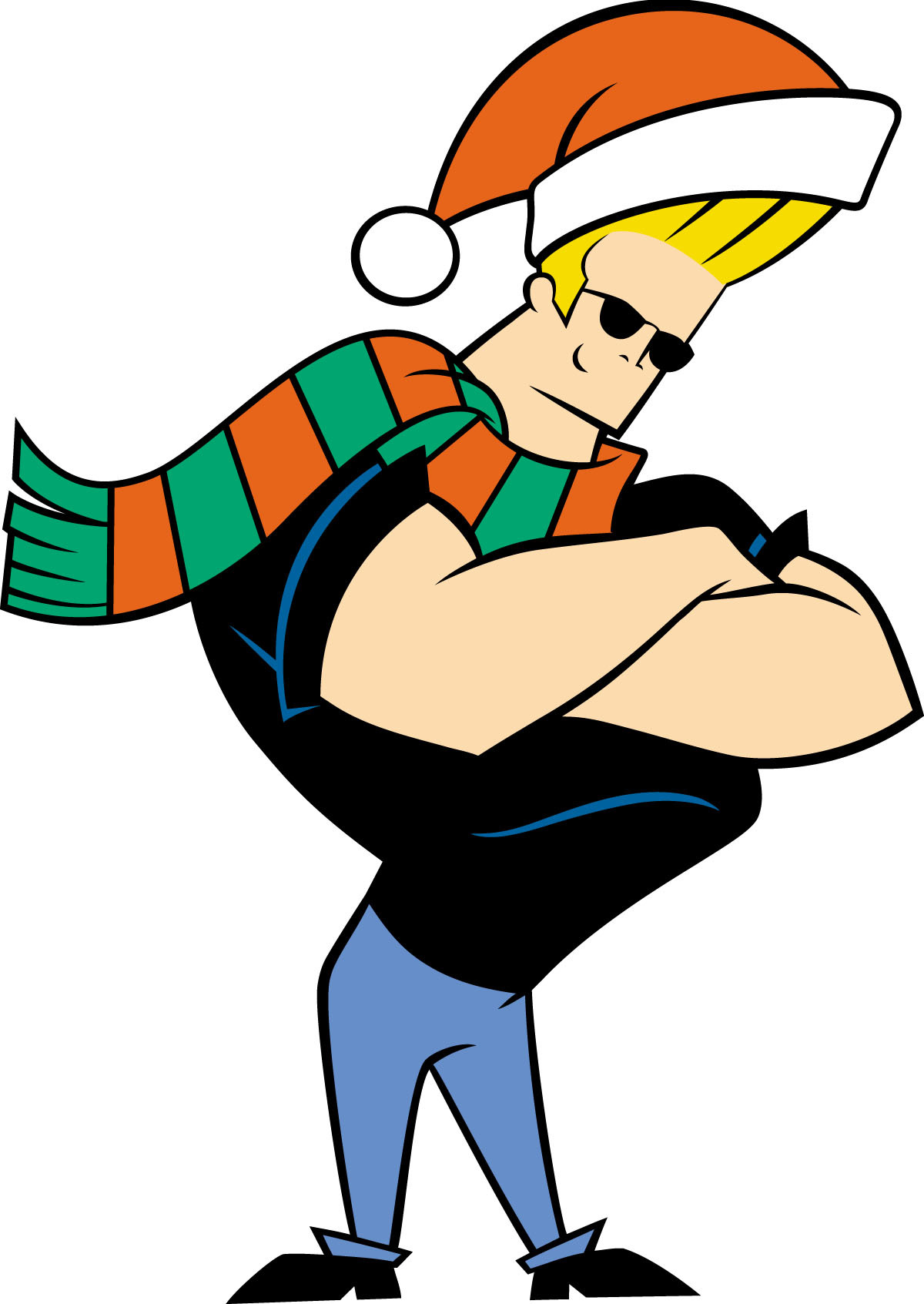 Johnny Bravo Happy New Year Wallpaper - Johnny Bravo Santa Claus - HD Wallpaper 