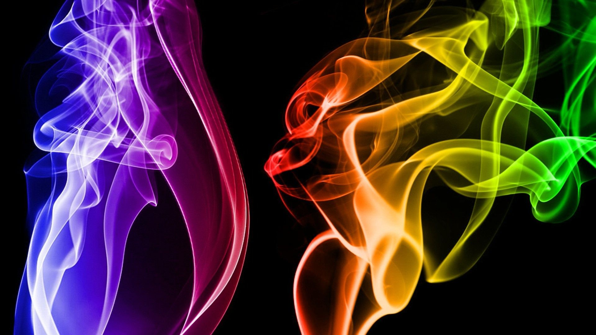 Cool Rainbow Backgrounds Phone - Black And Blue Smoke - HD Wallpaper 