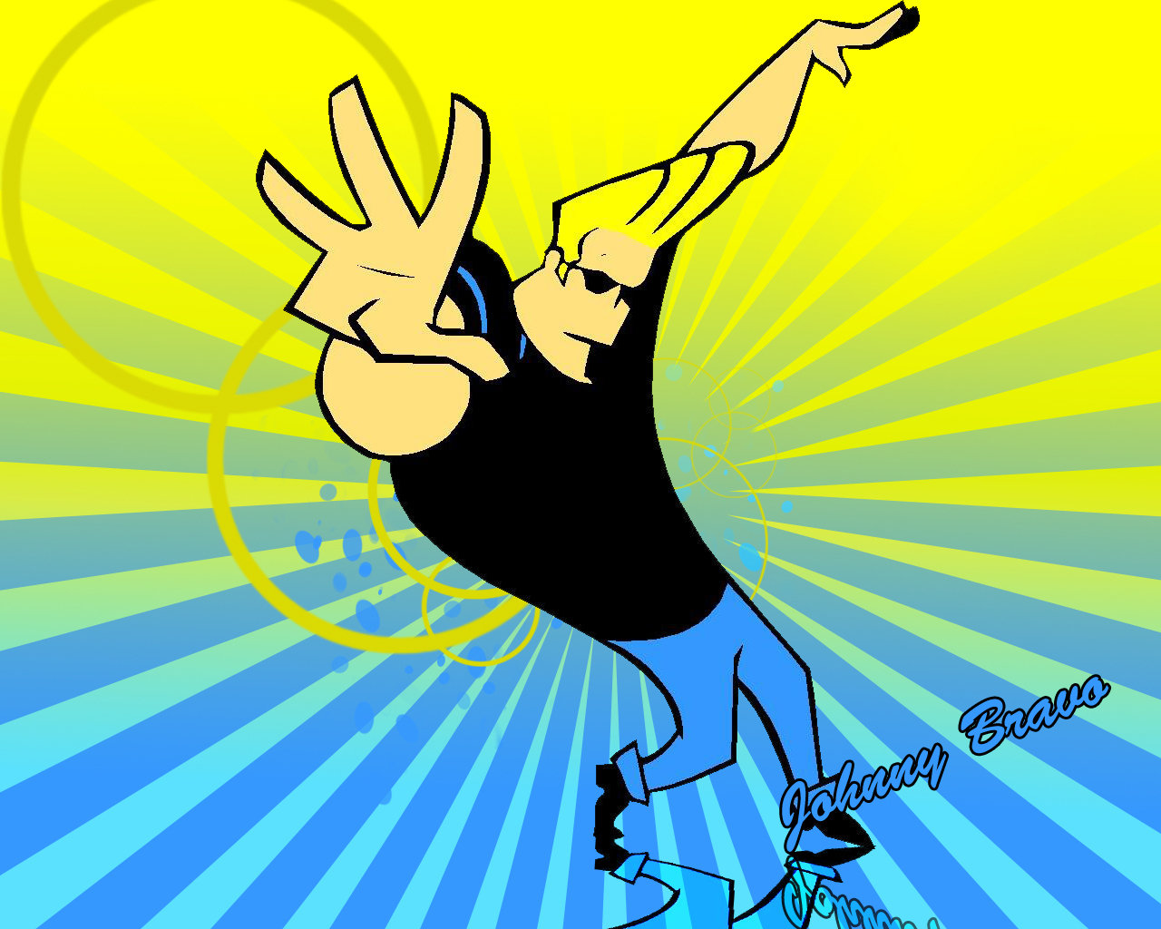 Download Hd Johnny Bravo Computer Wallpaper Id - Hd Wallpaper Johnny Bravo Drawings - HD Wallpaper 