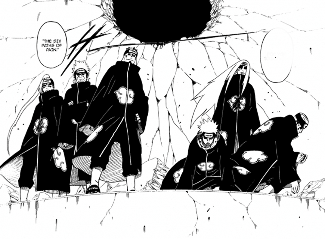 Naruto Shippuden Akatsuki Manga Pein Wallpaper - Six Paths Of Pain Manga - HD Wallpaper 