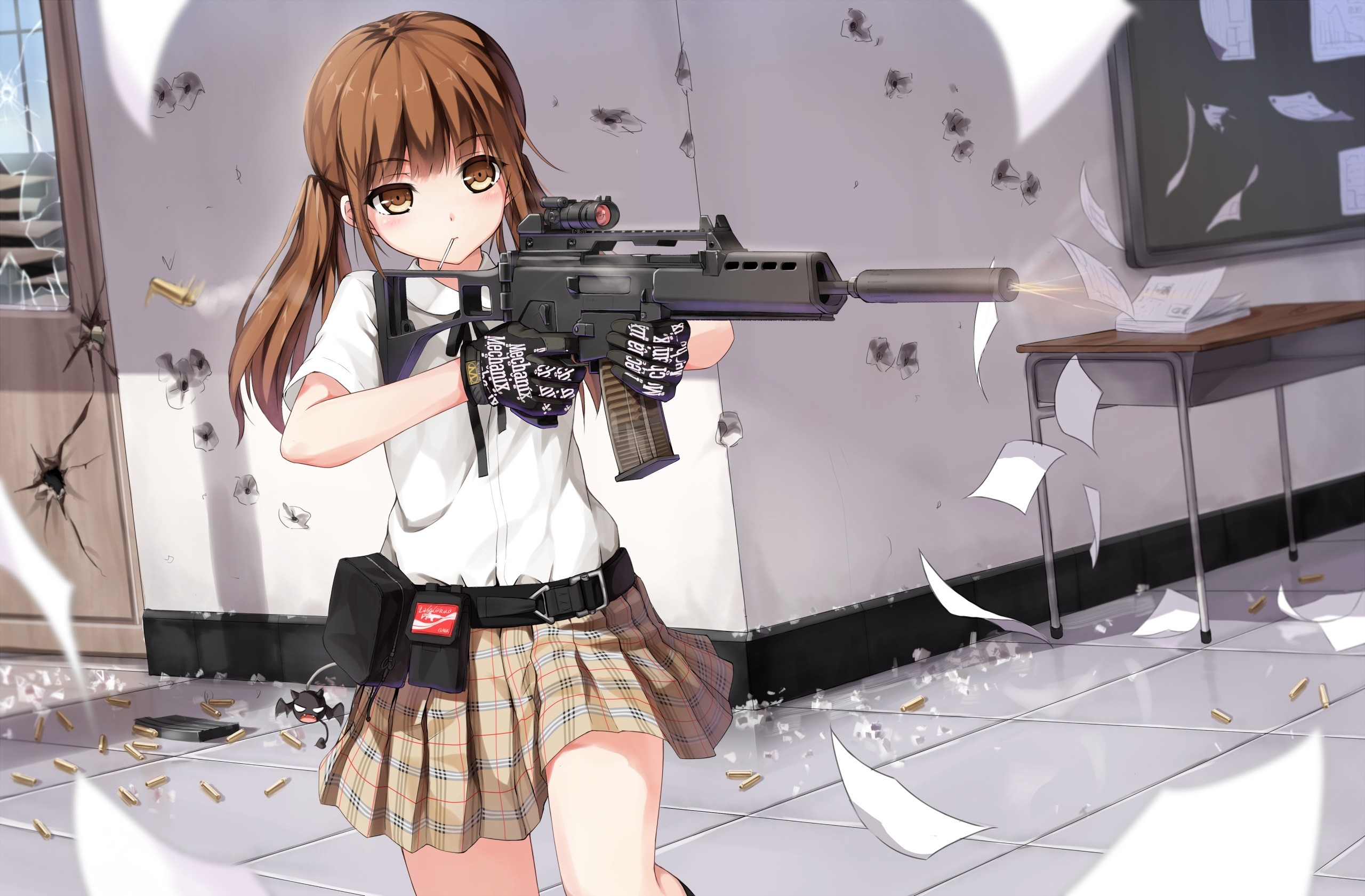 2560x1681, Hd Wallpaper - School Shooter Anime Girl - HD Wallpaper 