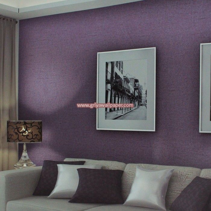 Wall Paper Ruang Tamu Purple - HD Wallpaper 