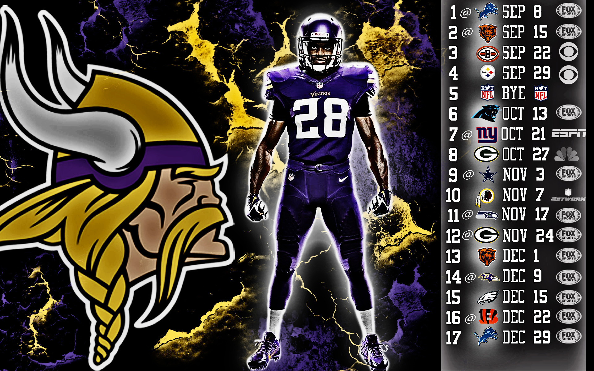 Cool Football Wallpapers Nfl 17 
 Data-src /w/full/d/3/e/523043 - Cool Pictures Football Vikings - HD Wallpaper 