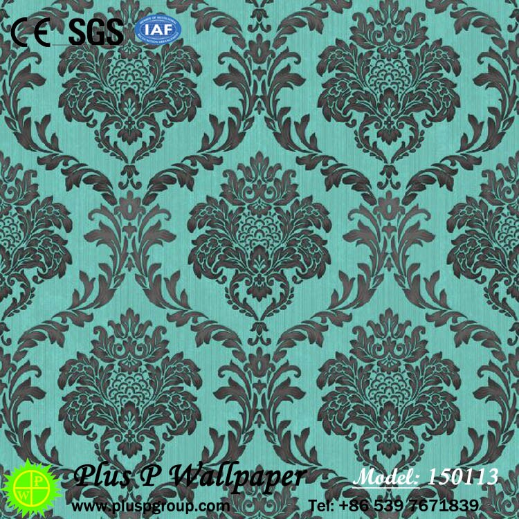 Plus P Wallpaper Factory In China Good Wallpaper Supplier - Black Damask - HD Wallpaper 
