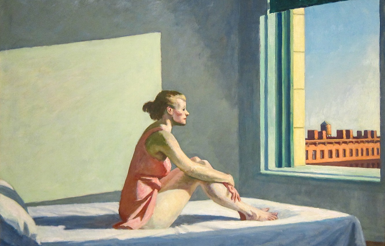 Photo Wallpaper Edward Hopper, Morning Sun, - Edward Hopper - HD Wallpaper 