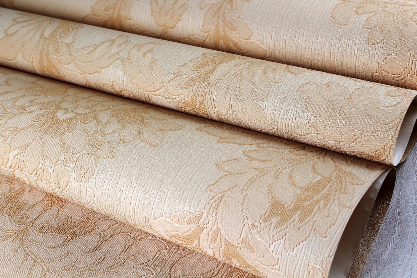 Wallpaper Dinding Murah Lux Elegan Bunga Flower Warna - Warna Cream - HD Wallpaper 