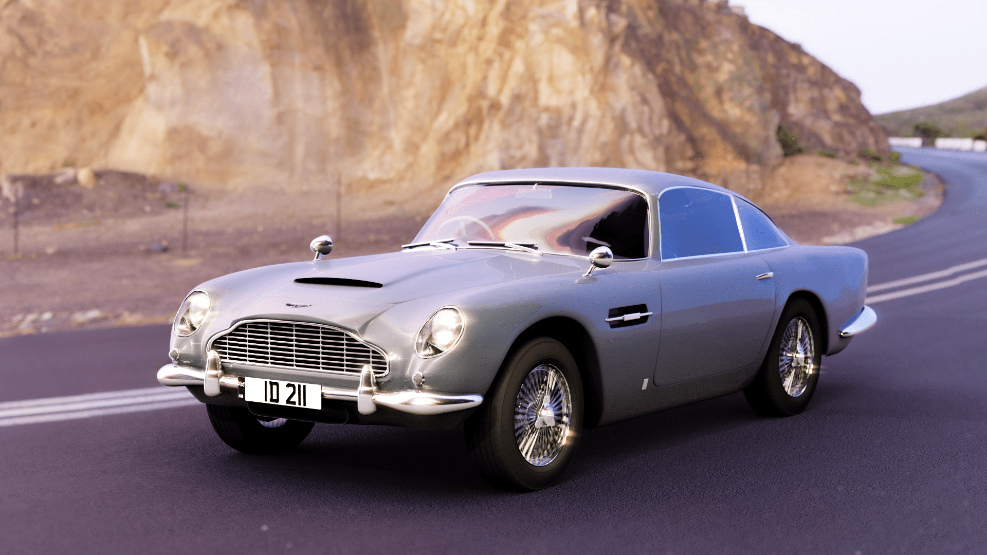 First Car Project Aston Martin Db5 Blender Free Wallpaper - Blender Aston Martin - HD Wallpaper 