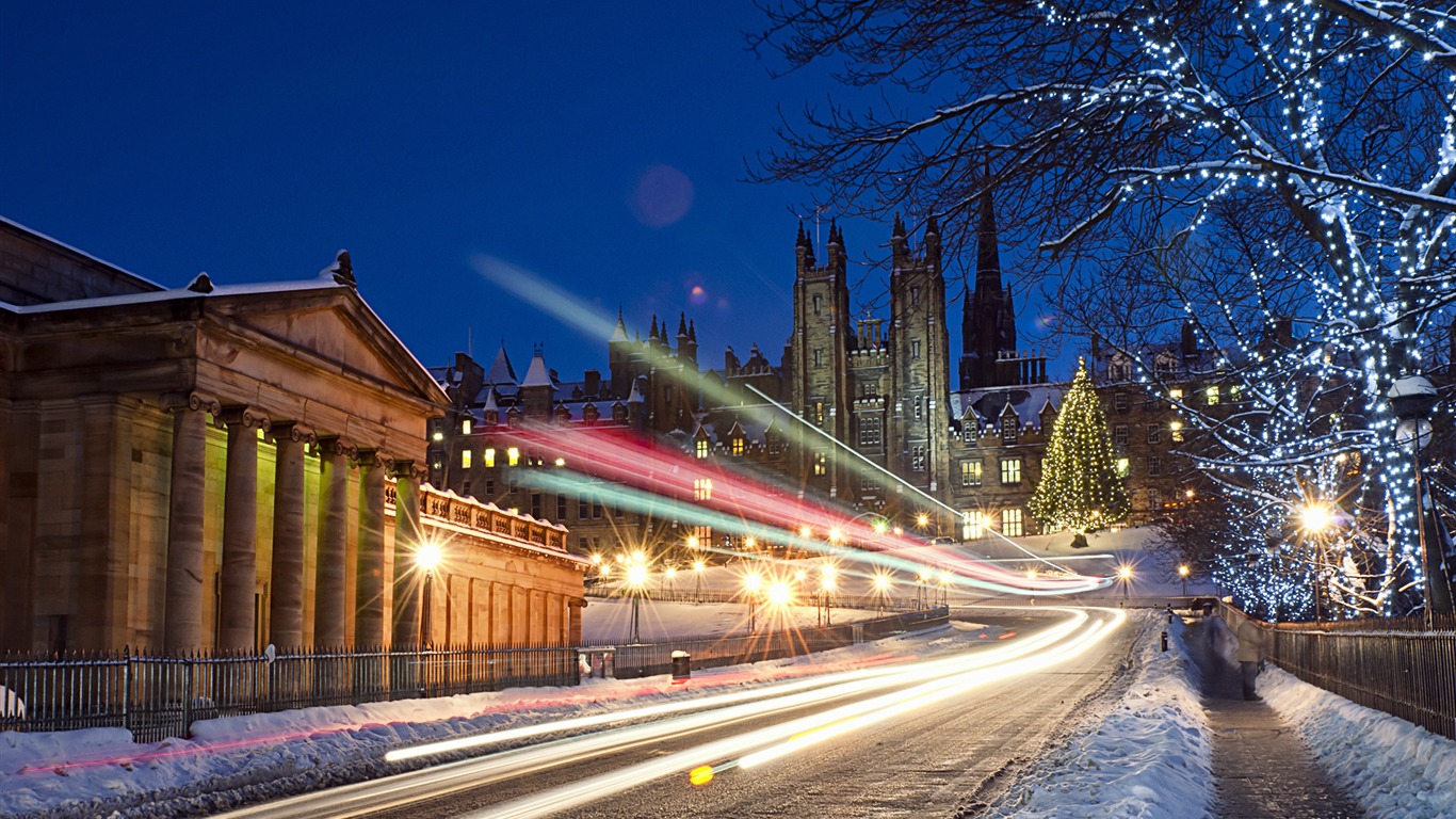 Edinburgh Trace-windows Theme Wallpaper2014 - Light Trails Edinburgh - HD Wallpaper 