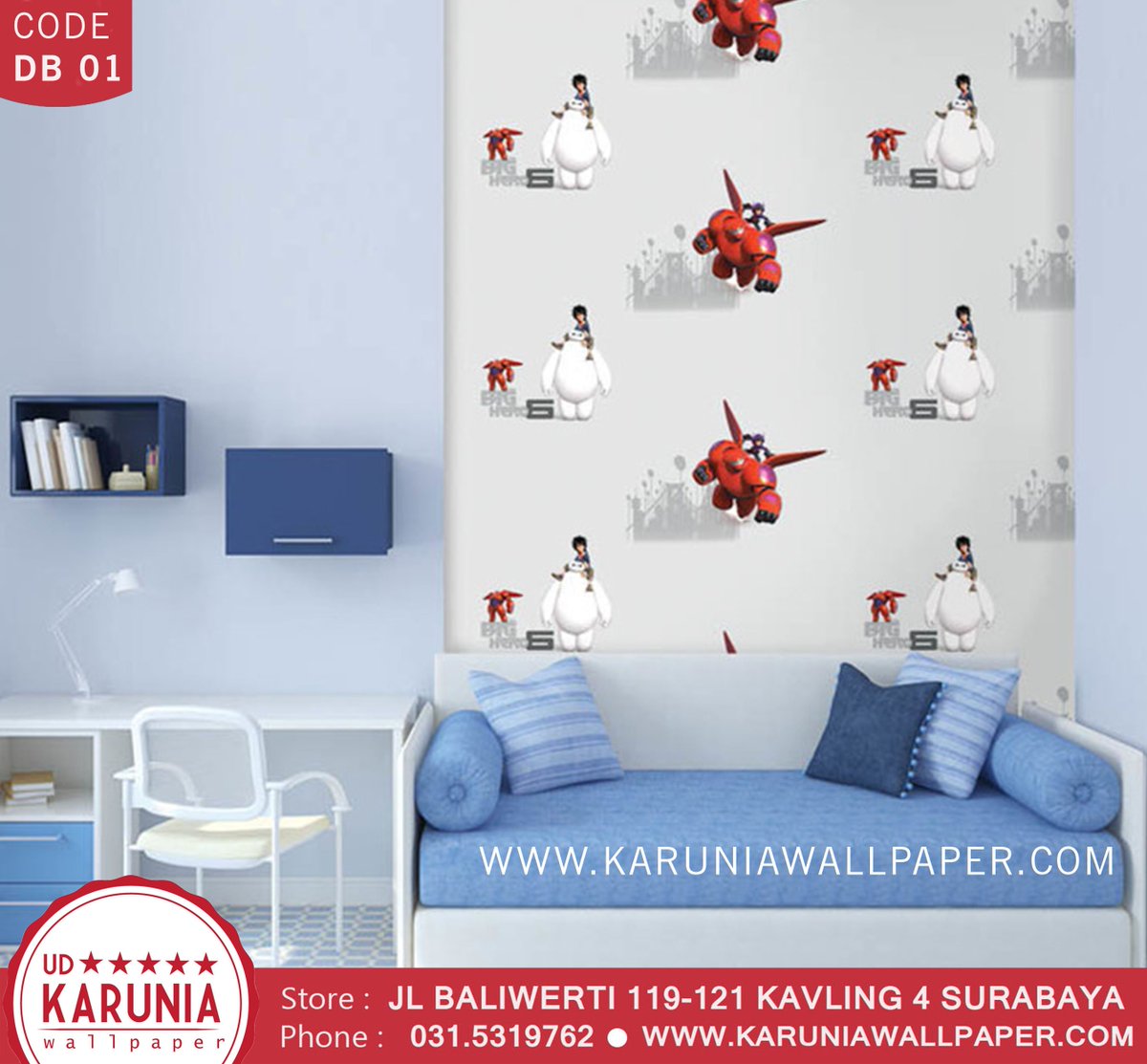Quarto Azul E Branco - HD Wallpaper 