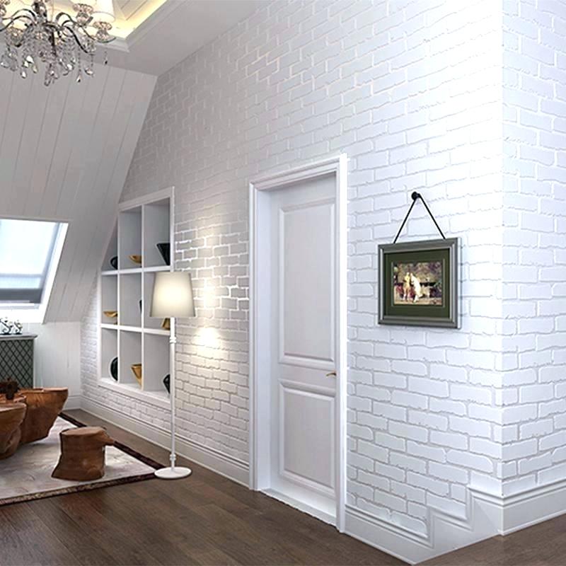 Wallpaper Sticker Roll Self Adhesive Modern White Brick - Brick Wallpaper  In Hallway - 800x800 Wallpaper 