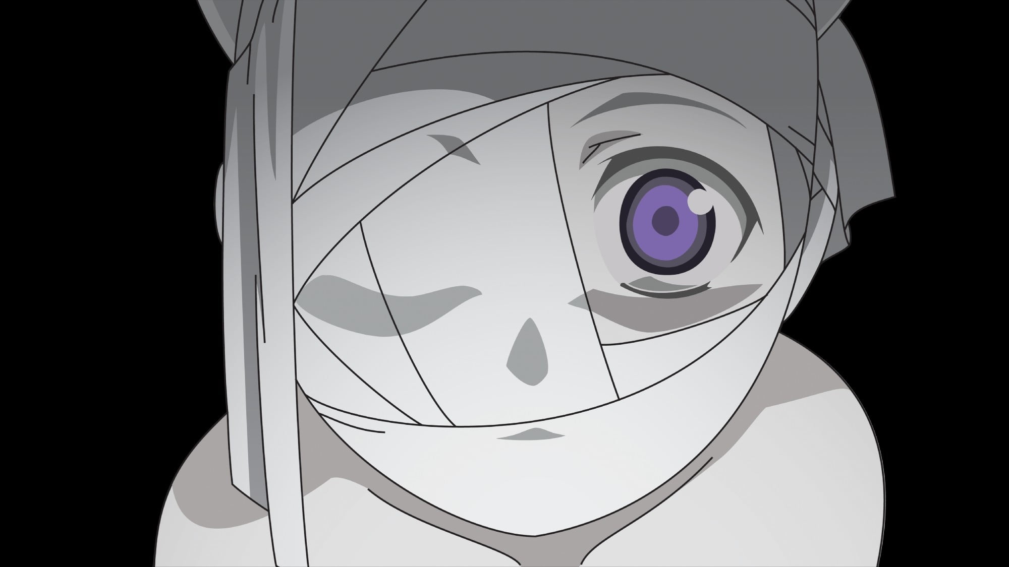 Anime Eyes Bandage Character - HD Wallpaper 