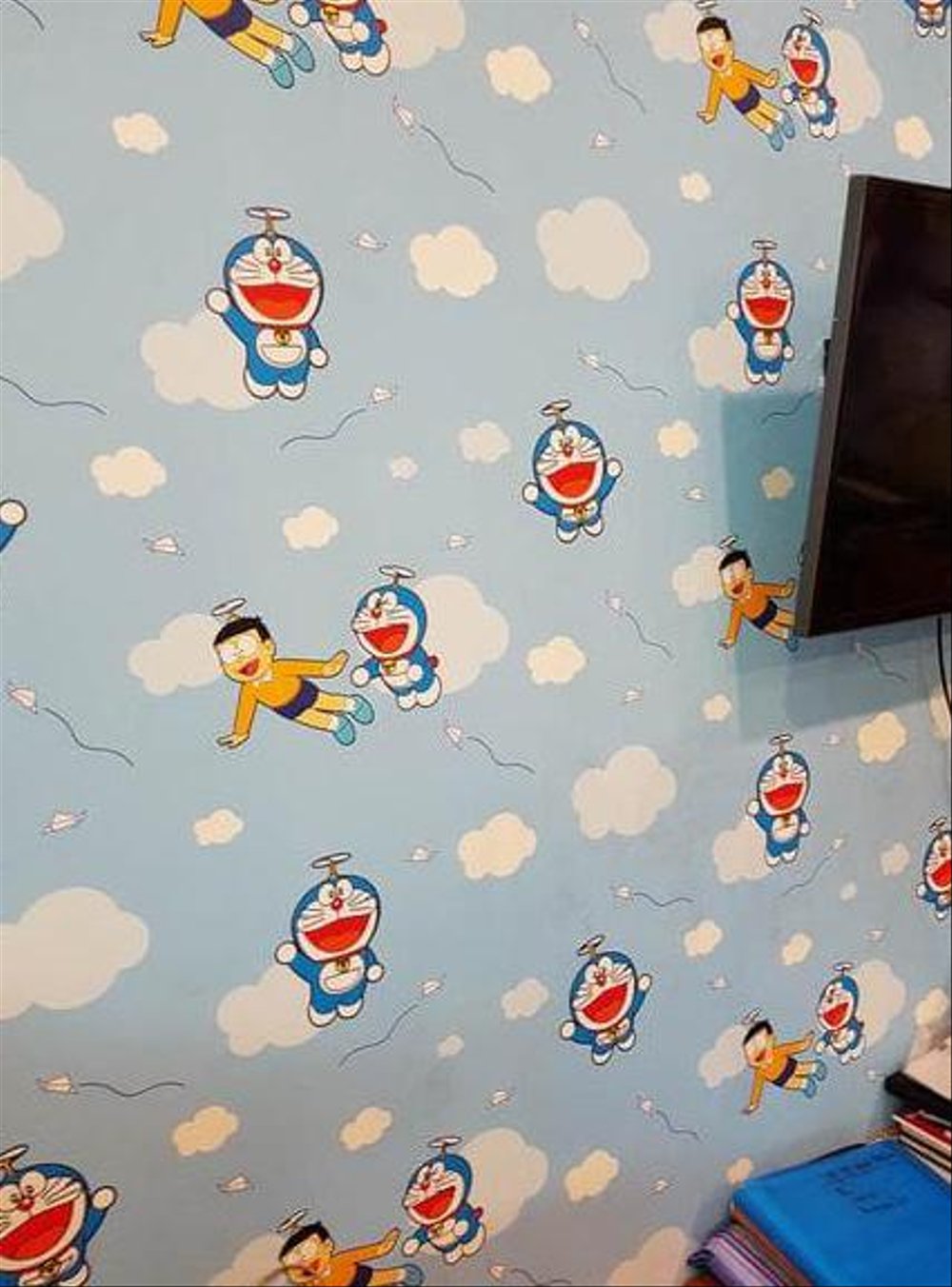 Jual Wallpaper Dinding Kartun Doraemon & Nobita - Harga Wallpaper Dinding Doraemon - HD Wallpaper 