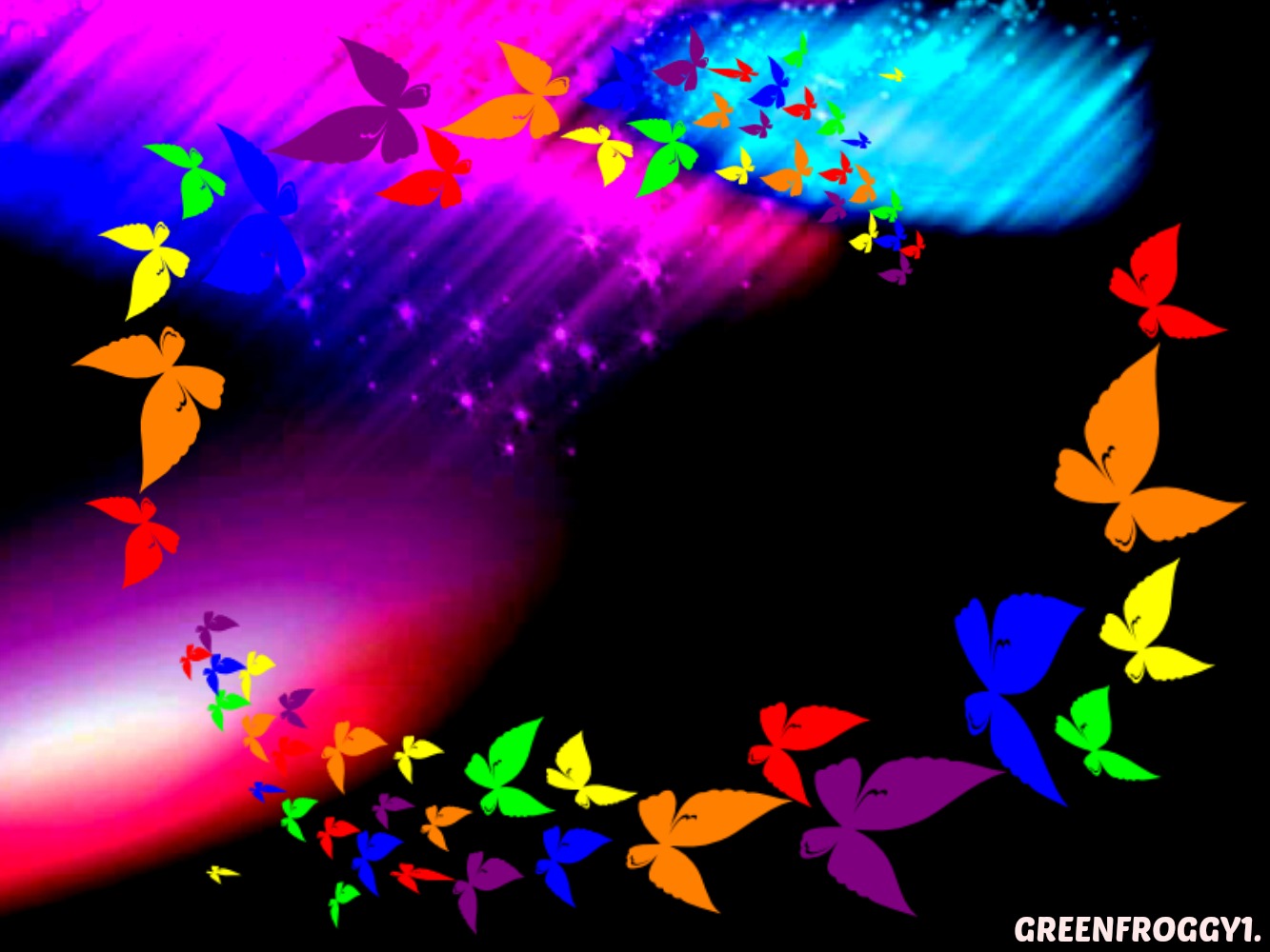 Rainbow Butterfly Wallpaper Hd - HD Wallpaper 