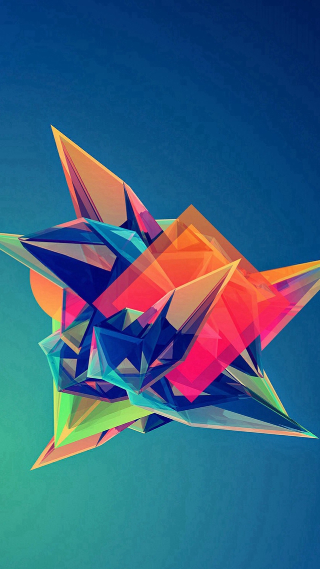 Colorful Cool Abstract Polygonal Shape Iphone Wallpaper - Best Wallpaper Hd Iphone 6 - HD Wallpaper 