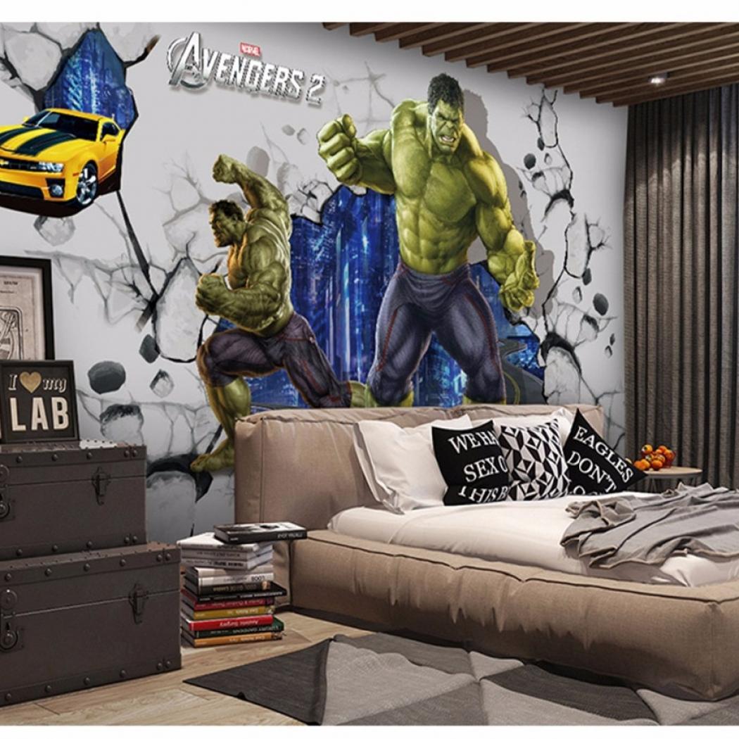 Senarai Harga Wallpaper Home Decoration 3d Custom Mural - Hulk Mural - HD Wallpaper 