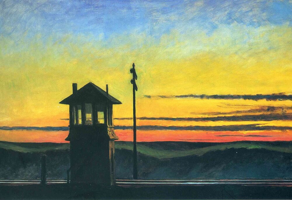Railroad Sunset - Artwork By Edward Hopper - HD Wallpaper 