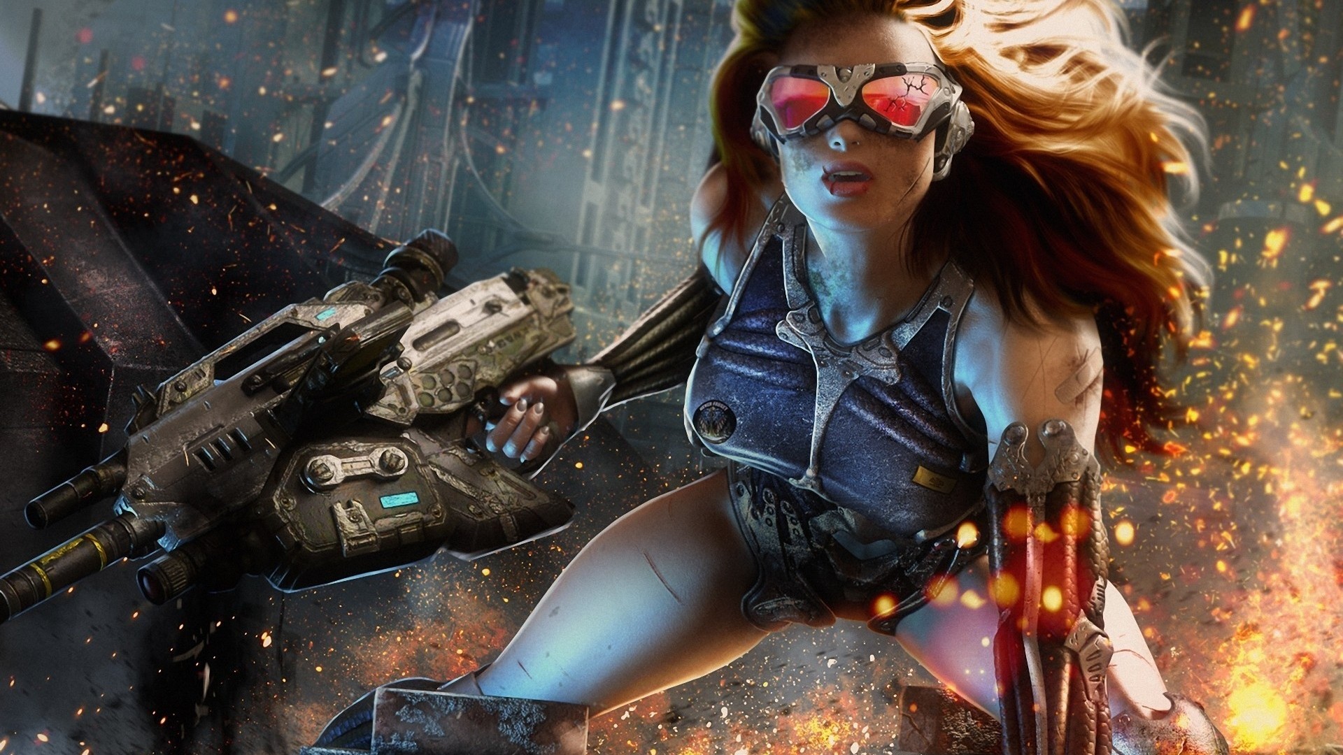 Redhead Sci Fi Girl - HD Wallpaper 