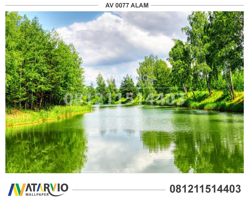 Jual Wallpaper Dinding Per Meter - Paysage Vert - HD Wallpaper 