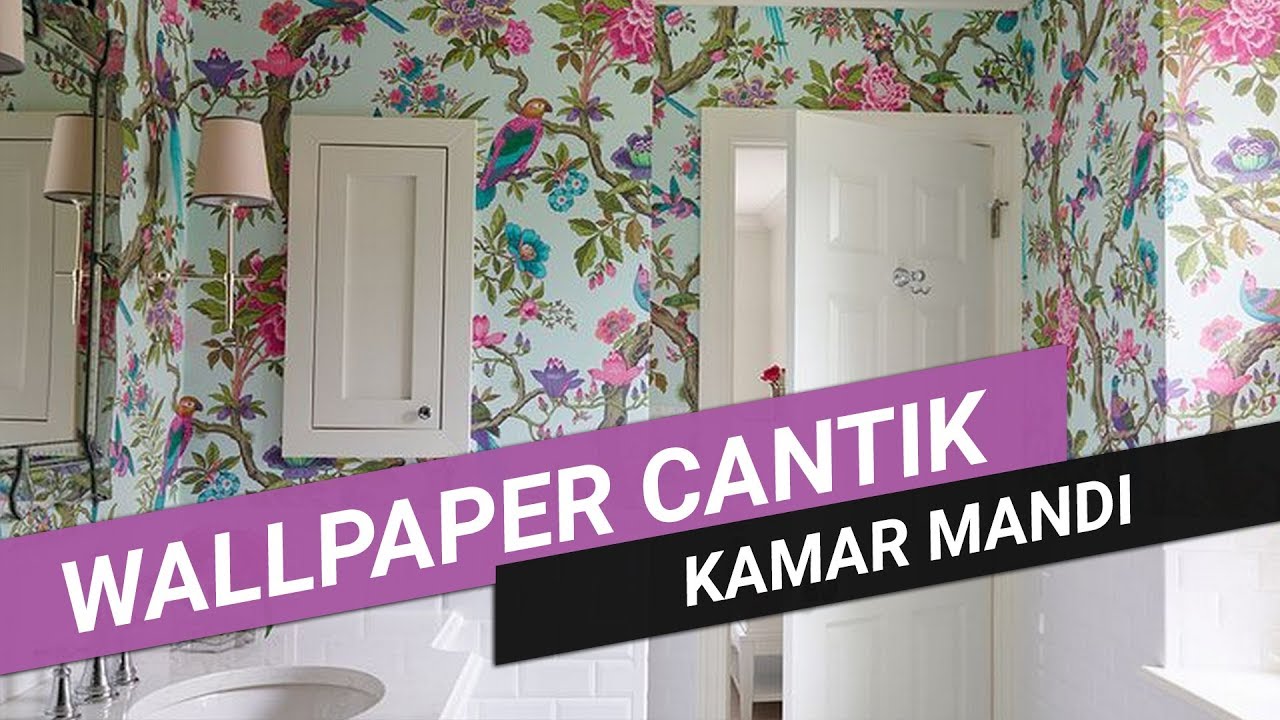 Flower Wallpaper In Bathroom - HD Wallpaper 