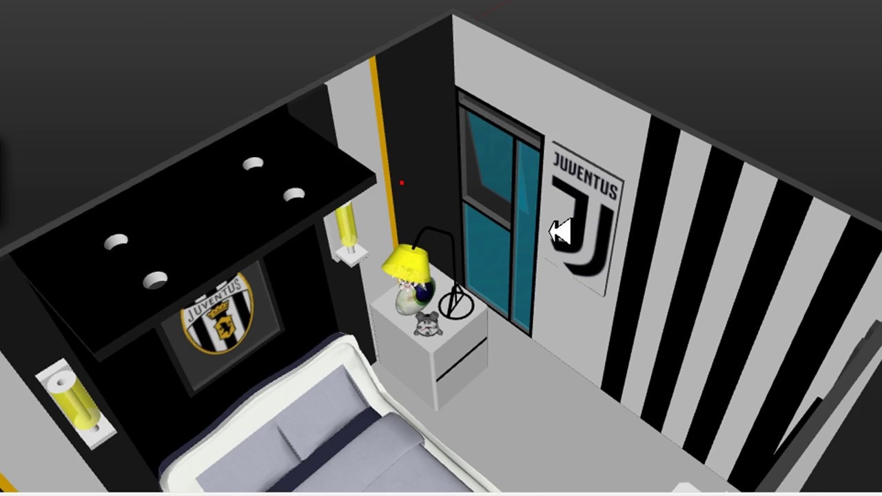 Wallpaper Kamar Juventus - Cat Kamar Juventus - HD Wallpaper 