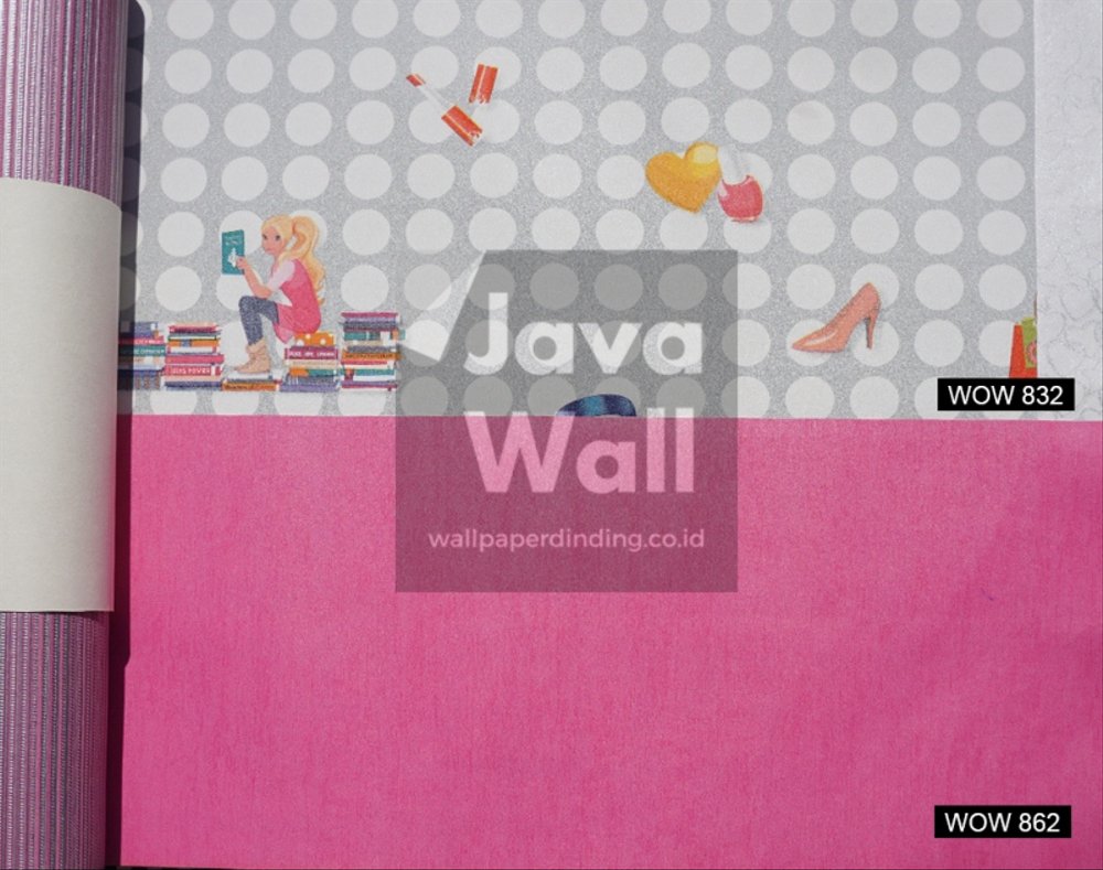 Wallpaper Dinding Kamar Anak Wow 862 Motif Polos Warna - Dinding Kamar Warna Pink - HD Wallpaper 