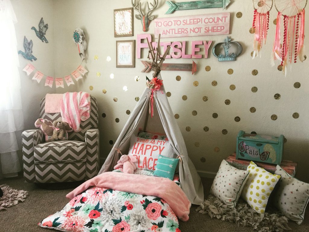 800 Gambar Dinding Kamar Anak Perempuan Paling Keren - Floor Bed Ideas For Girls - HD Wallpaper 